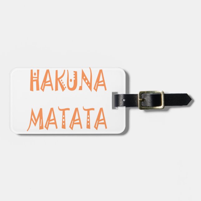Etiqueta De Bagagem Hakuna Matata - Arte Tribal Africana (Frente Horizontal)