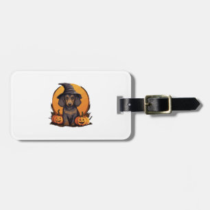 Etiqueta De Bagagem Halloween Bruxas Bruxas Chapeuzinhos Dachshund
