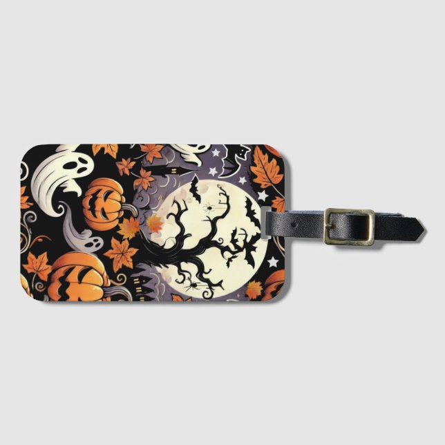 Etiqueta De Bagagem Halloween/outono/outono (Frente Horizontal)