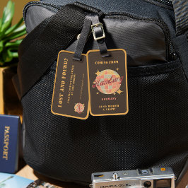 Etiqueta De Bagagem Hamburgo Alemanha - Viagens vintage Retro