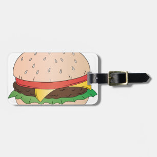 Etiqueta De Bagagem Hamburguer do queijo