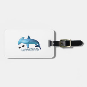 ETIQUETA DE BAGAGEM HAMMERHEAD DO TUBARÃO DE HAMMERHEAD