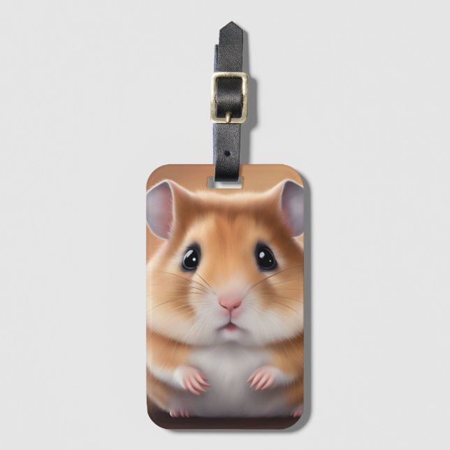 Etiqueta De Bagagem Hamster Bonito (Frente Vertical)