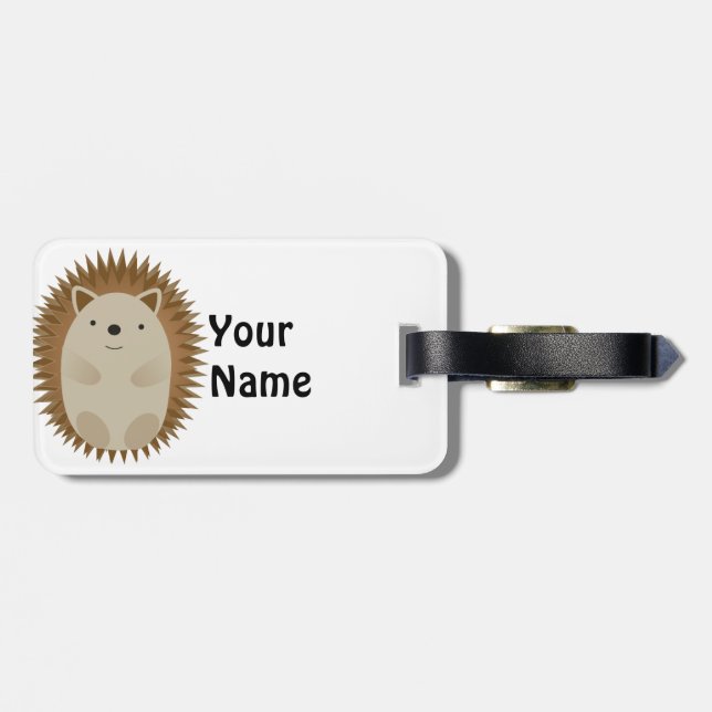 Etiqueta De Bagagem Happy Hedgehog (Traseira Horizontal)