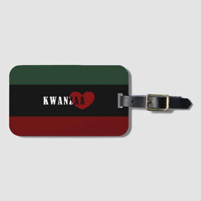 Etiqueta De Bagagem Happy Kwanzaa (Frente Horizontal)