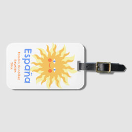 Etiqueta De Bagagem Happy Sun Spain Italy Mexico Family Reunion