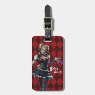 Etiqueta De Bagagem Harley Quinn com dados distorcido
