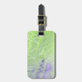 Etiqueta De Bagagem Harmonia Suave Verde e Lavanda