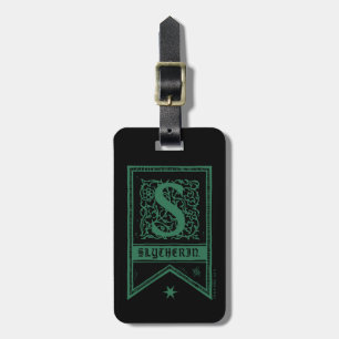 Etiqueta De Bagagem Harry Potter Estandarte Monograma Slytherin