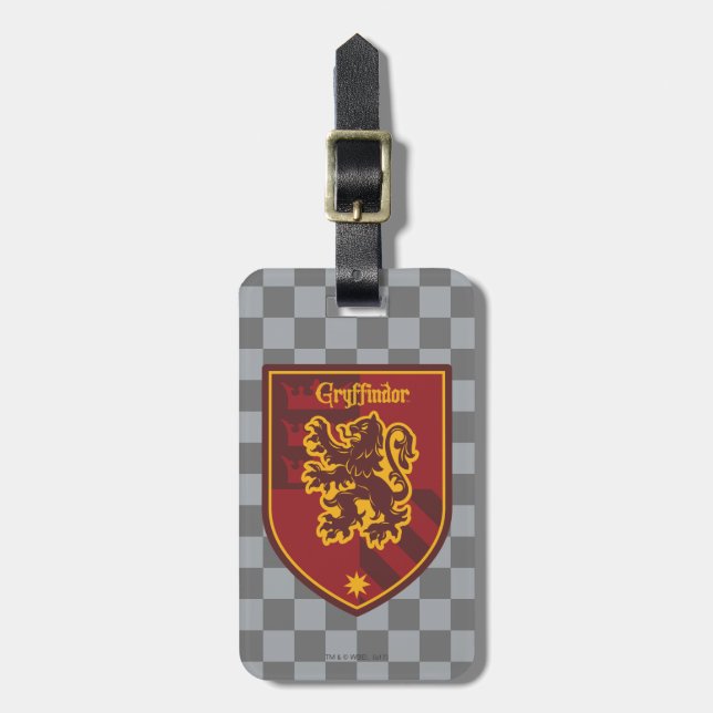 Etiqueta De Bagagem Harry Potter | Gryffindor House Pride Crest (Frente Vertical)
