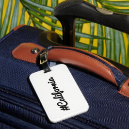 Etiqueta De Bagagem Hashtag da Califórnia - Viagem minimalista