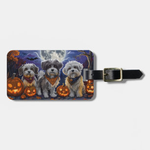 Etiqueta De Bagagem Havanese Halloween Spooky