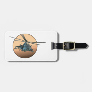 Etiqueta De Bagagem helicóptero de animação