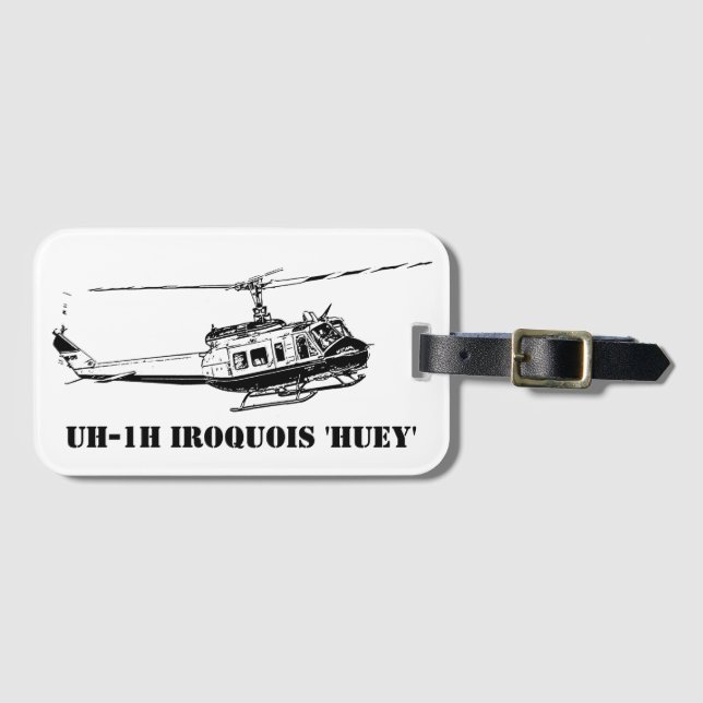 Etiqueta De Bagagem Helicóptero do Iroquois de UH-1H (Frente Horizontal)