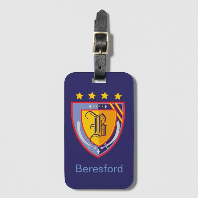 Etiqueta De Bagagem Heraldry (Frente Vertical)