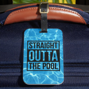 Etiqueta De Bagagem Hetero Da Piscina Moderna Nadando