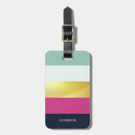 Etiqueta De Bagagem Heues Brilhantes Personalizados e Faux Dourados