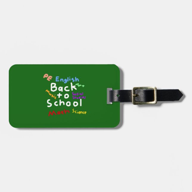 Etiqueta De Bagagem HI54EDU de volta à escola (Frente Horizontal)