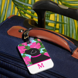 Etiqueta De Bagagem Hibiscus Island Black Dog Luhole Tag