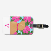 Hibiscus Island Yellow Dog Luhole Tag