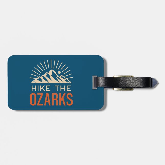 Etiqueta De Bagagem Hike The Ozarks Sunburst (Traseira Horizontal)