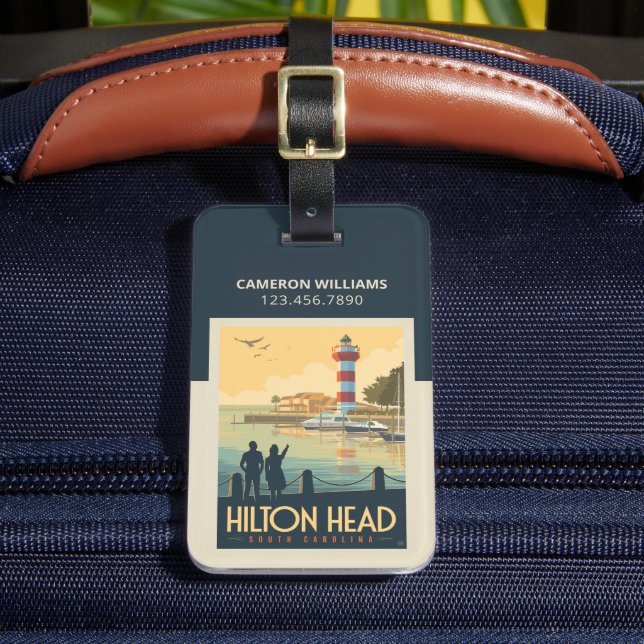 Etiqueta De Bagagem Hilton Head | Carolina do Sul (Frente Insitu 2)