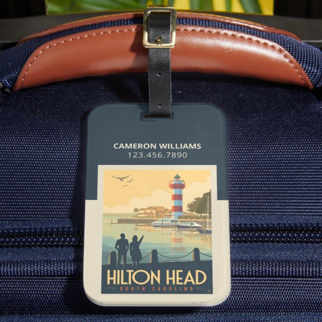 Etiqueta De Bagagem Hilton Head | Carolina do Sul (Frente Insitu 2)
