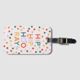 Etiqueta De Bagagem Hip Hip Hooray Festa de aniversário Congrats