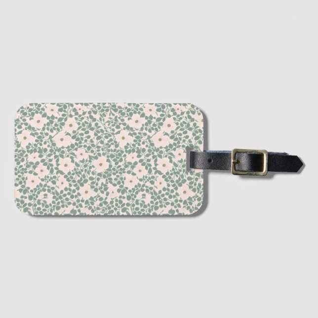 Etiqueta De Bagagem Hippie Boho Floral (Frente Horizontal)