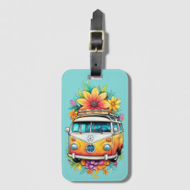 Etiqueta De Bagagem Hippie Van