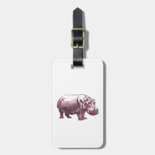 Etiqueta De Bagagem Hippopotamus