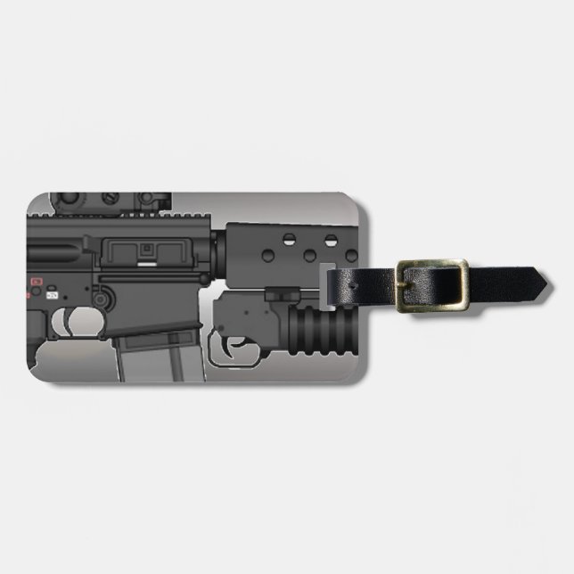 Etiqueta De Bagagem HK417 com M203 (Frente Horizontal)
