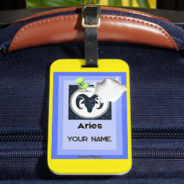 Etiqueta De Bagagem Holiday H01 #PinnedMyZodiac! Tag Aries