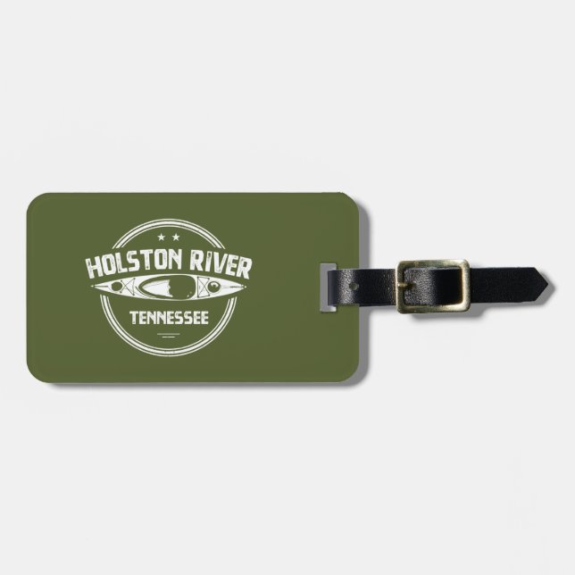 Etiqueta De Bagagem Holston River Tennessee Kayaking (Frente Horizontal)