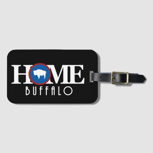 Etiqueta De Bagagem HOME Buffalo WY (Frente Horizontal)