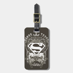 Etiqueta De Bagagem Honra estilizado do superman , verdade e logotipo