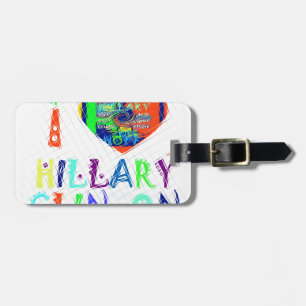 Etiqueta De Bagagem Hope Vote Azul Reflexo Adorável Incrível Hillary