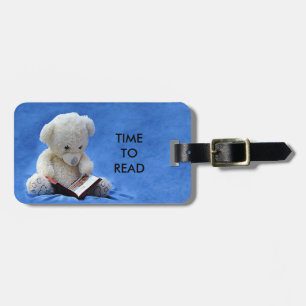 Etiqueta De Bagagem Hora do Urso de Teddy para Ler o Animal Azul, ZKOA