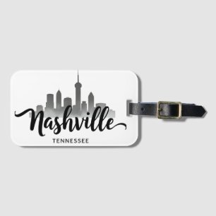 Etiqueta De Bagagem Horizonte de Nashville Minimalista, Cidade do Tenn