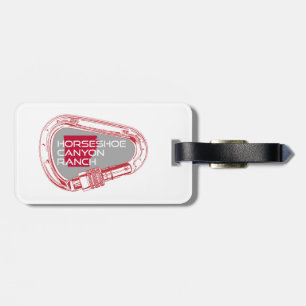 Etiqueta De Bagagem Horsferes Canyon Ranch Arkansas Subindo Carabiner