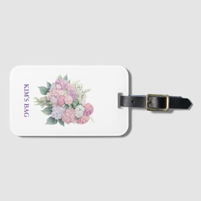 Etiqueta de Bagagem Hortênsia Personalizada (Frente Horizontal)