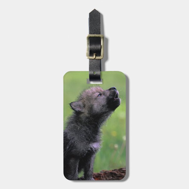 Etiqueta De Bagagem Howling Wolf Cub (Frente Vertical)