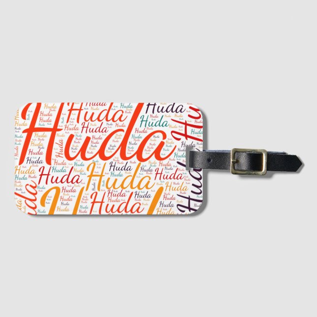 Etiqueta De Bagagem Huda (Frente Horizontal)