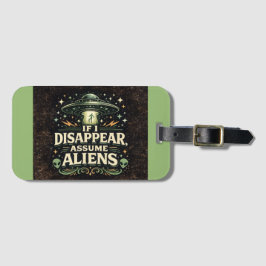 Etiqueta De Bagagem Humor de Abdução Alienígena por OVNI