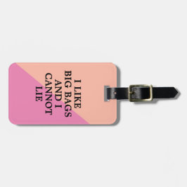 Etiqueta De Bagagem Humorístico Eu Gosto De Grandes Bolsas E Não Consi