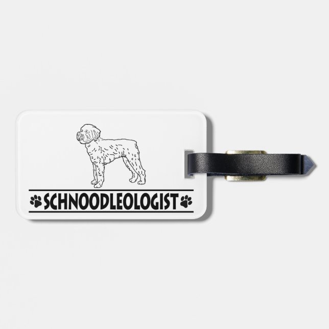 Etiqueta De Bagagem Humorístico Schnoodle (Traseira Horizontal)