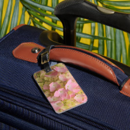 Etiqueta De Bagagem Hydrangea Floral floral em Derby Brown