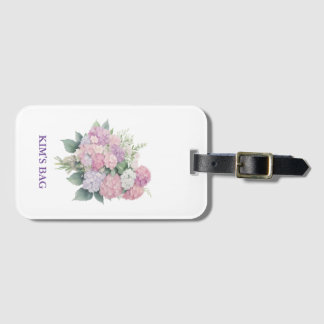 Etiqueta De Bagagem Hydrangea Luggage Tag, personalized