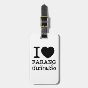 Etiqueta De Bagagem I Black Heart (Love) Farang