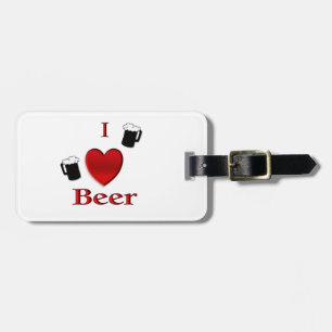 Etiqueta De Bagagem I Heart Beer Design